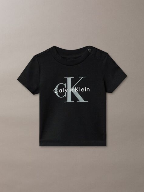 Μαύρο Βρεφικό T-Shirt Με Signature Λογότυπο  Βρεφικά