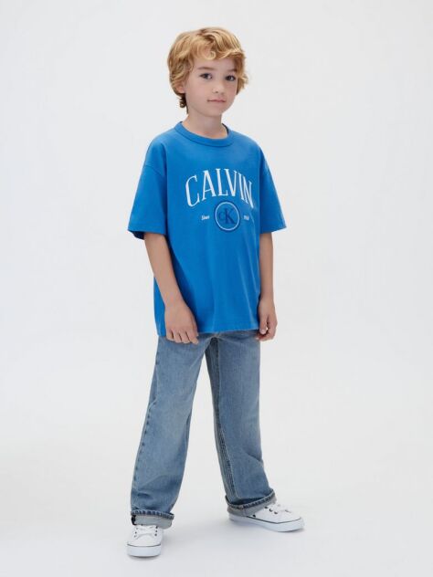 Blue Kids' Graphic Logo T-shirt  Boys