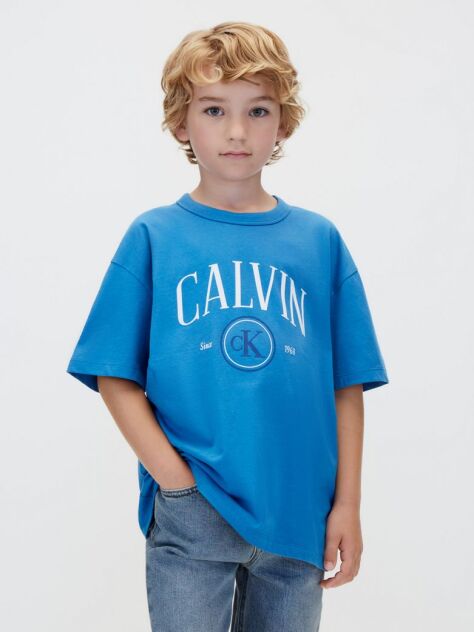 Blue Kids' Graphic Logo T-shirt  Boys