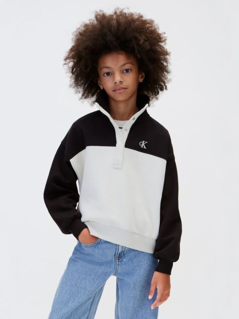 Beige Kids' Colour Block Sweatshirt  Girls