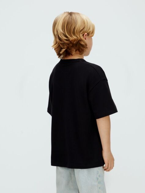 Black Mesh Logo Appliqué T-Shirt  Boys