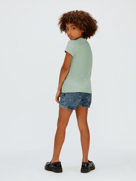 Green Slim Logo T-shirt  Girls