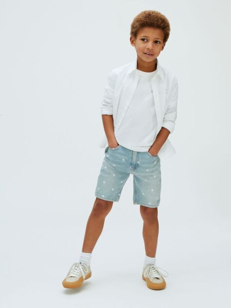 Denim Logo Print Regular Denim Shorts  Boys