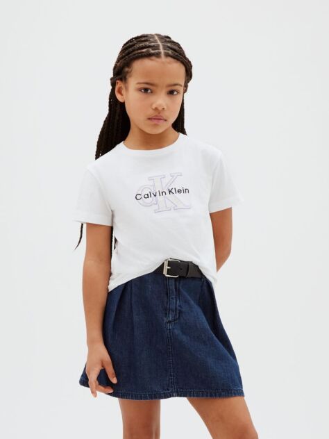 White Kids' Logo T-shirt  Girls