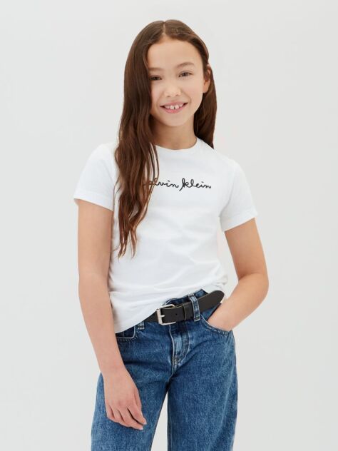 White Kids' Slim Logo T-shirt  Girls