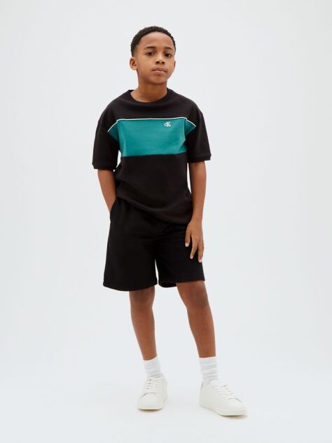Black Kids' Colour Block T-shirt  Boys