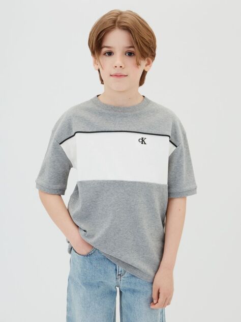 Grey Kids' Colour Block T-shirt  Boys