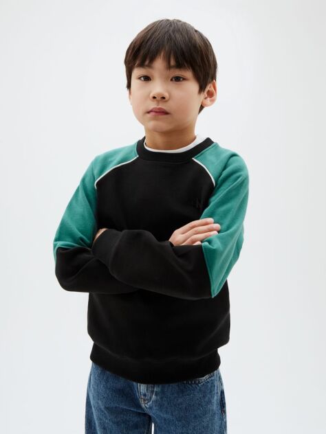 Black Kids' Colour Block Sweatshirt  Boys