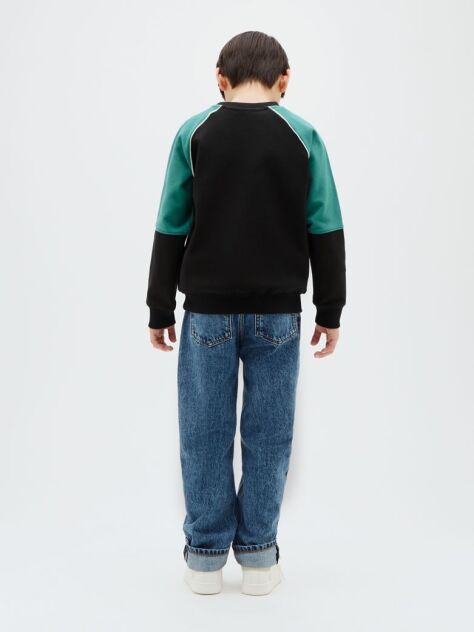 Black Kids' Colour Block Sweatshirt  Boys