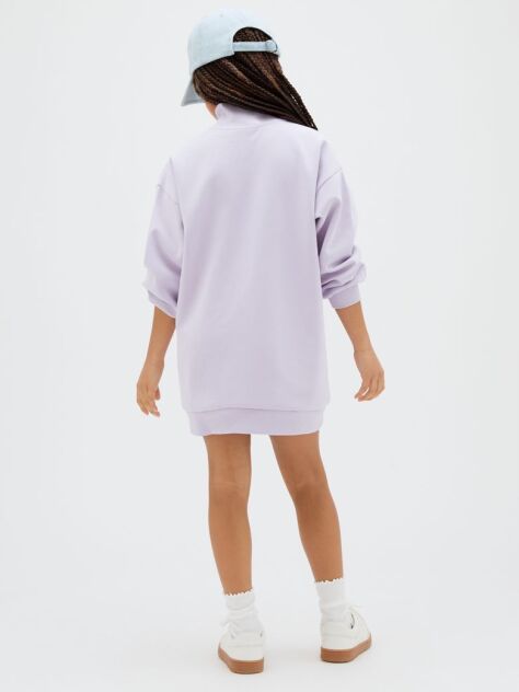 Purple Kids' 1/4 Zip Sweatshirt Dress  Girls