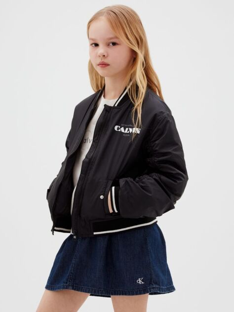 Black Kids Lightweight Bomber Jacket  Girls