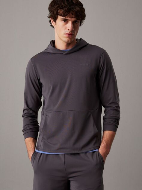 Γκρι Hoodie Με Άνοιγμα Στο Μανίκι  Άνδρας