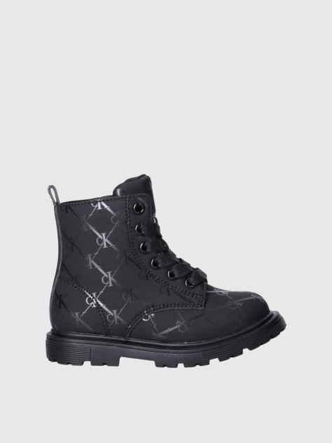 Black Kids Lace-Up Bootie  Girls