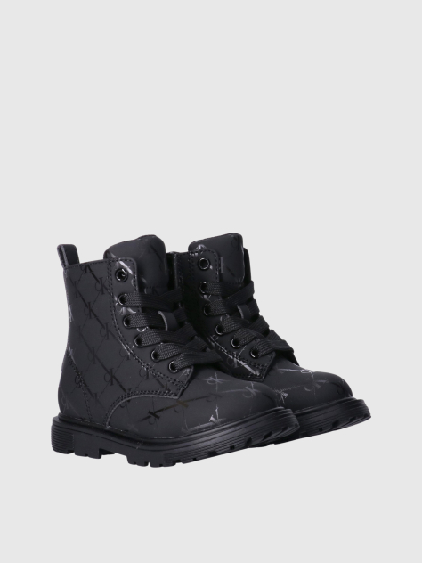Black Kids Lace-Up Bootie  Girls