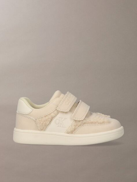 Μπεζ Παιδικά Sneakers Με Velcro Και Χαμηλό Κόψιμο  Κορίτσι