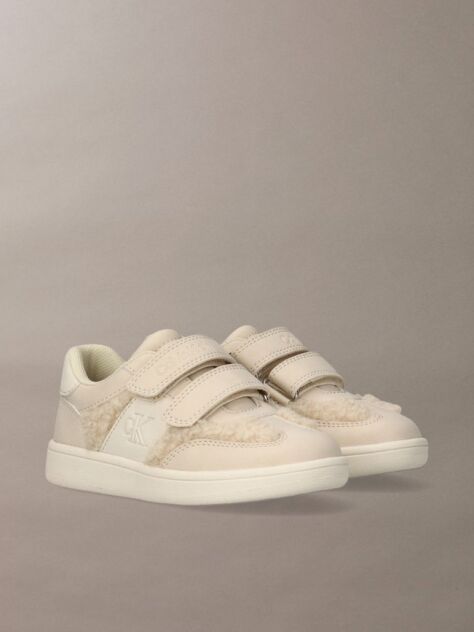 Μπεζ Παιδικά Sneakers Με Velcro Και Χαμηλό Κόψιμο  Κορίτσι