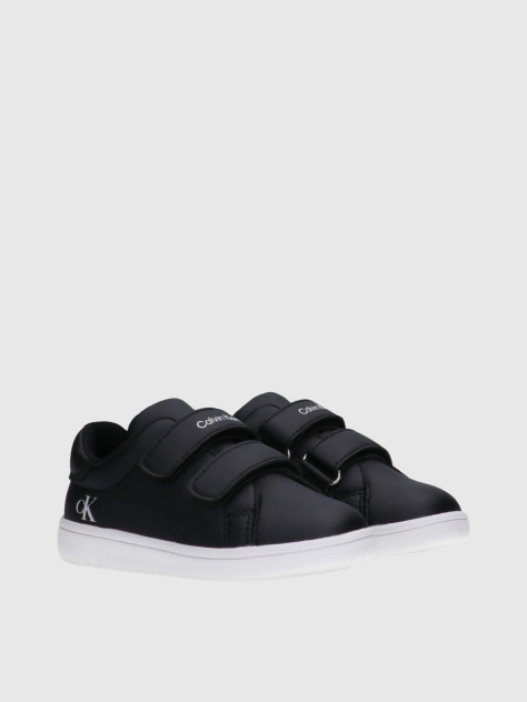 Black Low Cut Velcro Sneaker  Kids Unisex