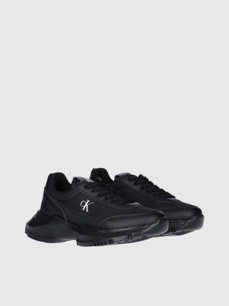 Black Low Cut Lace-Up Sneaker  Girls