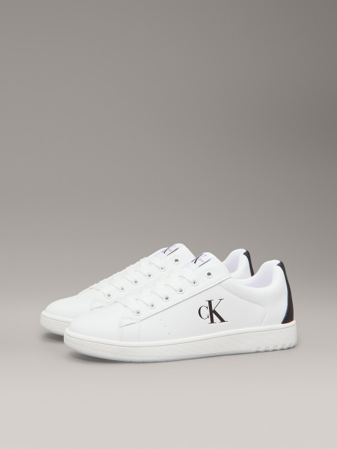 White Low Cut Lace-Up Sneaker  Kids Unisex