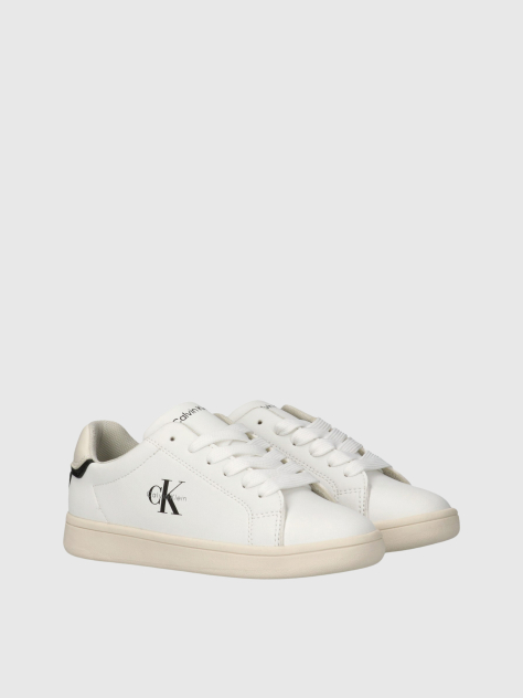 White Kids Low Cut Lace-Up Sneakers  Kids Unisex