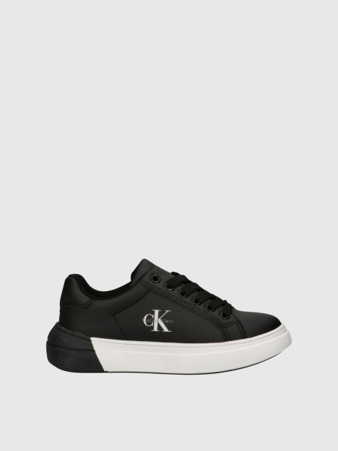 Black Kids Low Cut Lace-Up Sneakers  Kids Unisex