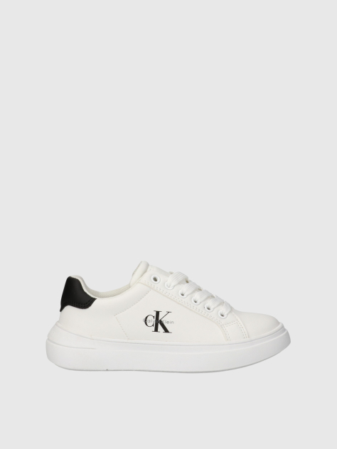 White Kids Low Cut Lace-Up Sneakers  Kids Unisex