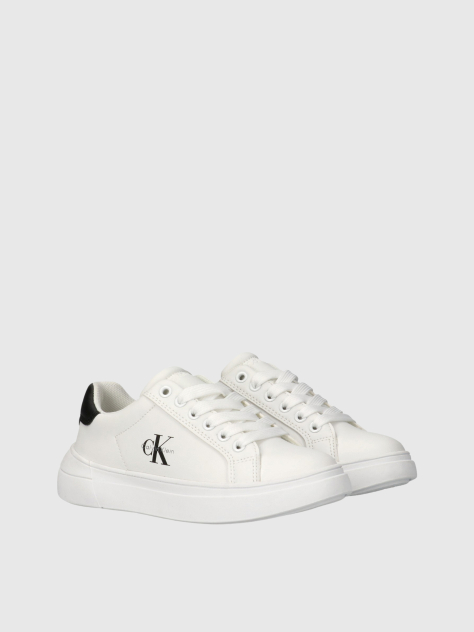 White Kids Low Cut Lace-Up Sneakers  Kids Unisex
