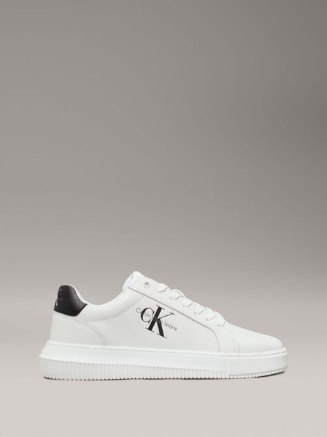 White Leather Chunky Trainers  Men