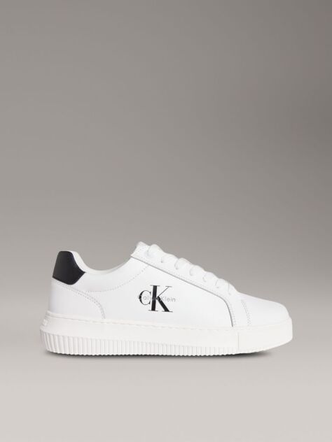 White Leather Trainers  Men