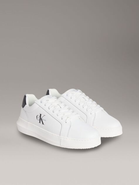 White Leather Trainers  Men