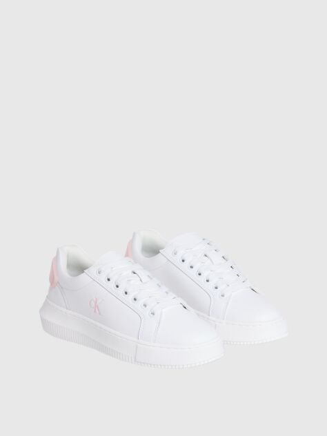 White Leather Trainers  Women