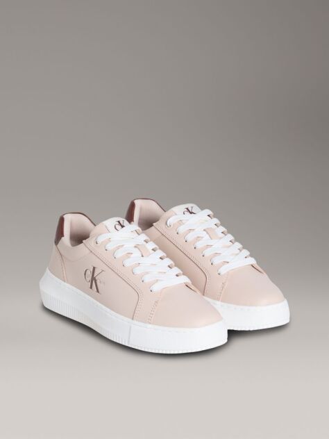 Pink Leather Trainers  Women