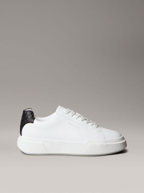 Λευκό CK Avenue -Sneakers Από Μαλακό Δέρμα Και Λογότυπο  Γυναίκα