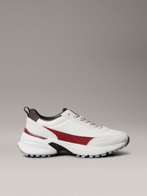 Λευκό Sneakers Από Σουέτ Και Νάιλον  Γυναίκα
