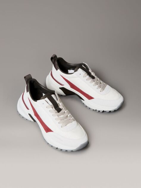 Λευκό Sneakers Από Σουέτ Και Νάιλον  Γυναίκα