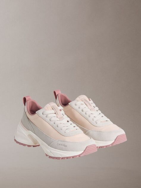 Multi Suede And Nylon Runner Trainers  Women