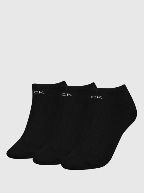 Μαύρο 3 Ζευγάρια Κάλτσες Με Λογότυπο Για Sneakers  Γυναίκα