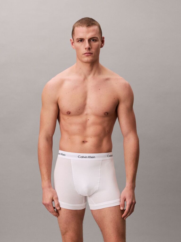 Λευκό Σετ 3 Μπόξερ - Cotton Stretch  Άνδρας
