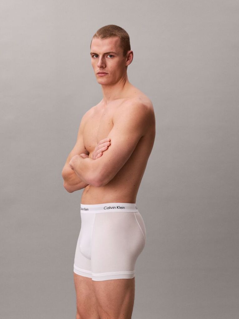 Λευκό Σετ 3 Μπόξερ - Cotton Stretch  Άνδρας