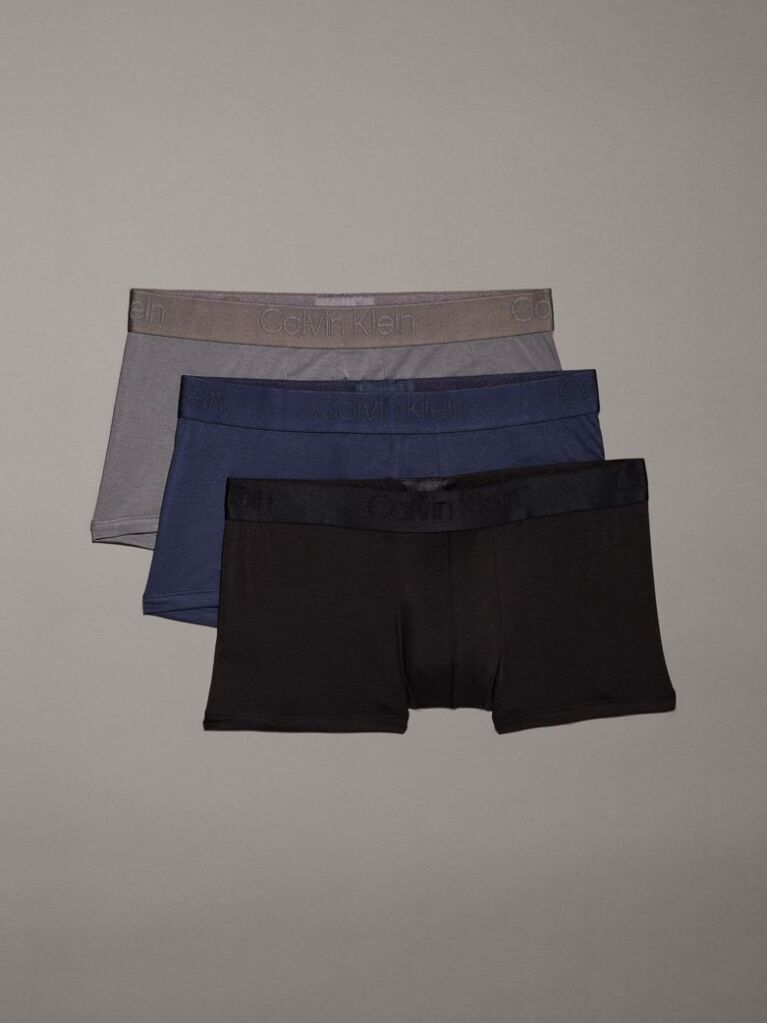 Multi 3 Pack Low Rise Trunks - CK Black  Men