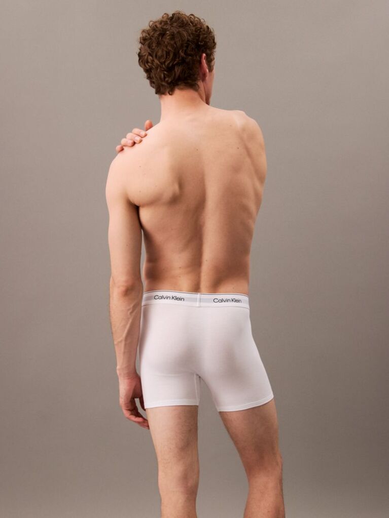 Λευκό Σετ 3 Μπόξερ - Modern Cotton  Άνδρας