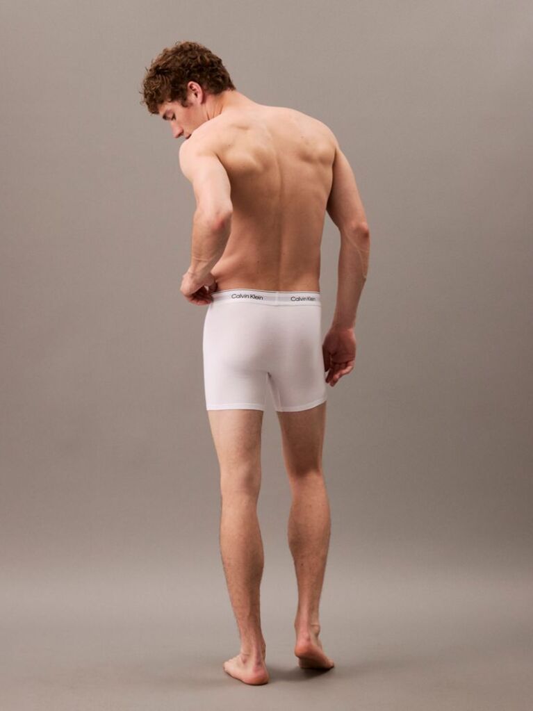 Λευκό Σετ 3 Μπόξερ - Modern Cotton  Άνδρας