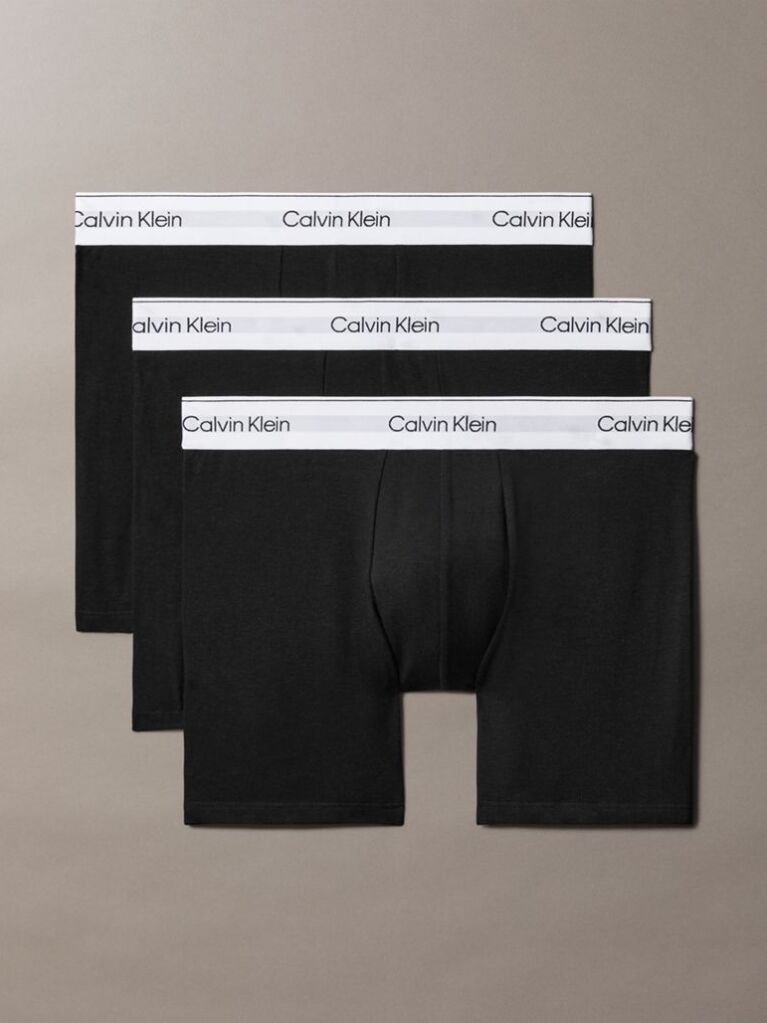 Μαύρο Σετ 3 Μπόξερ - Modern Cotton  Άνδρας