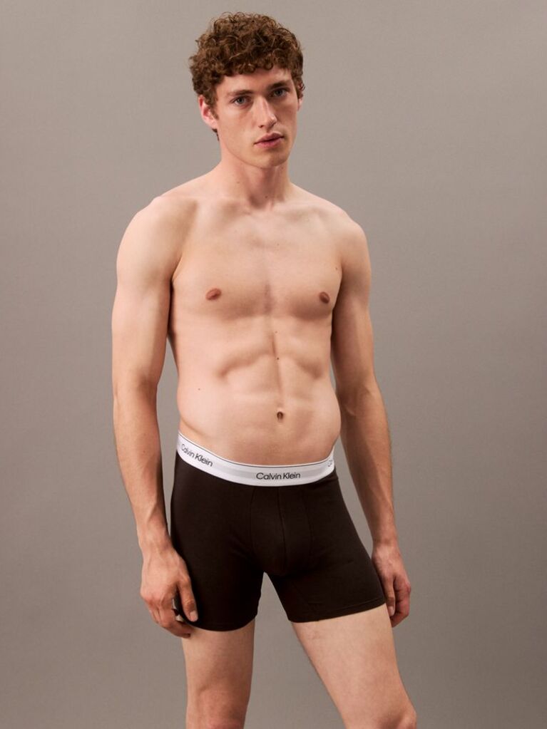 Μαύρο Σετ 3 Μπόξερ - Modern Cotton  Άνδρας