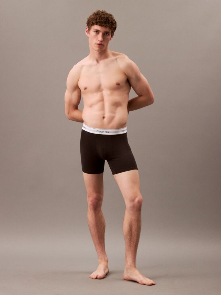 Μαύρο Σετ 3 Μπόξερ - Modern Cotton  Άνδρας