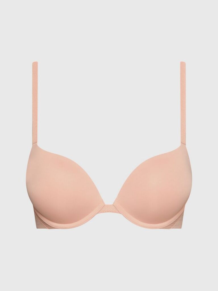 Grey Plunge Push-Up Bra - Perfectly Fit  Women