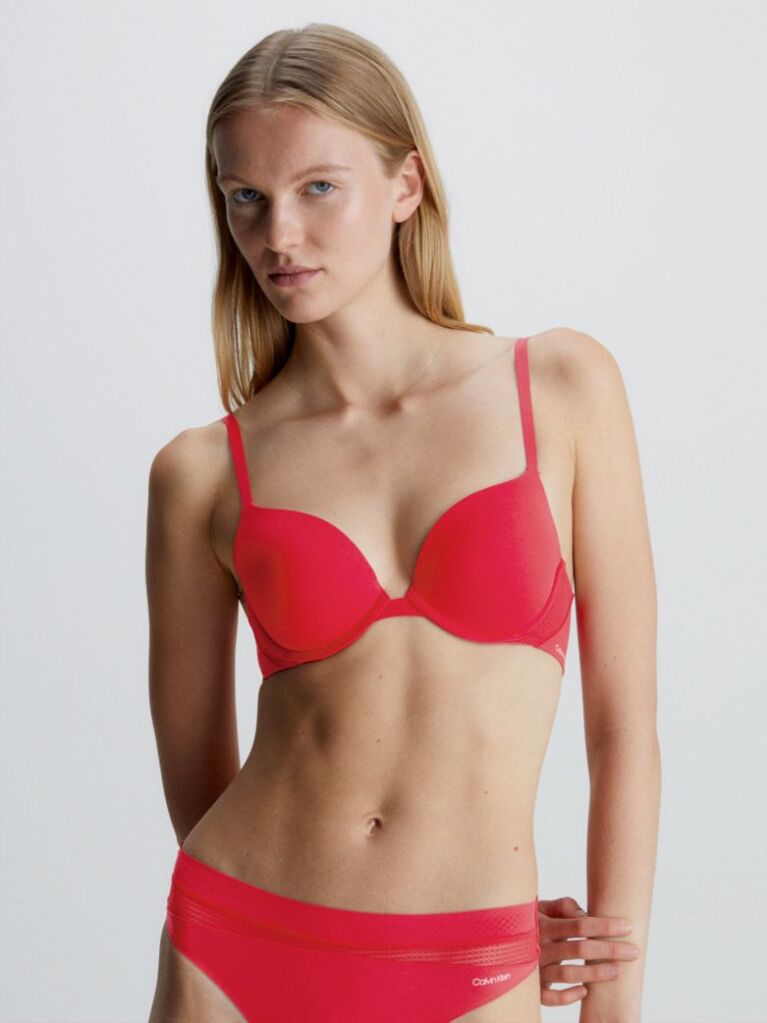 Red Plunge Push-Up Bra - Perfectly Fit  Women