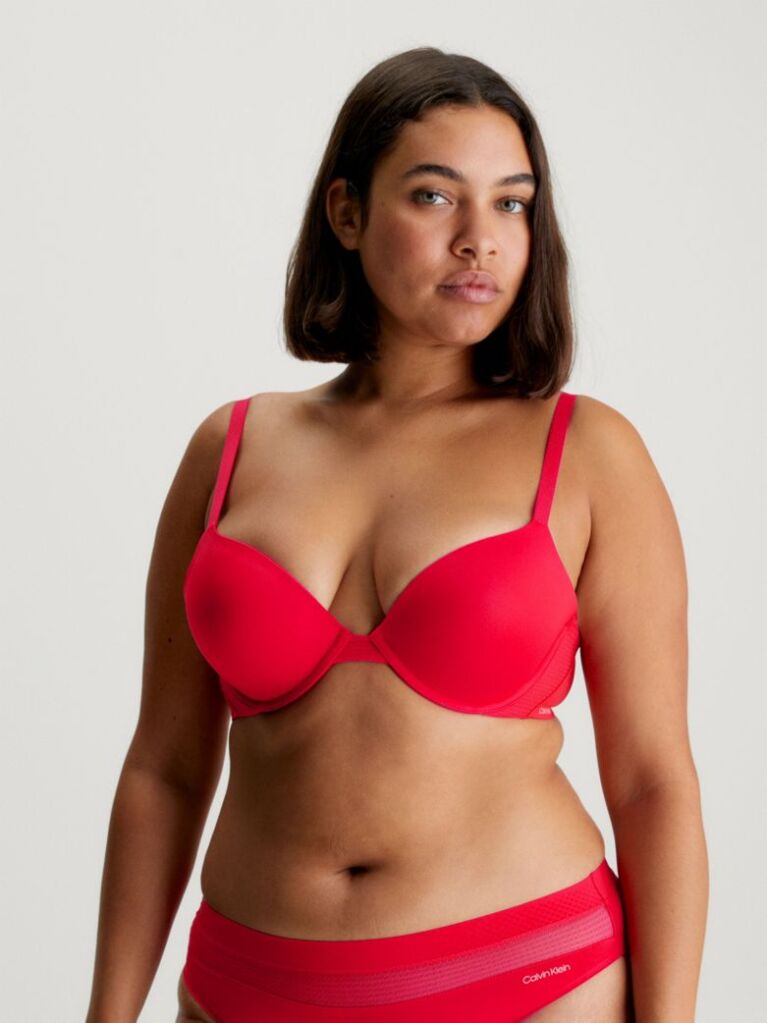 Red Plunge Push-Up Bra - Perfectly Fit  Women