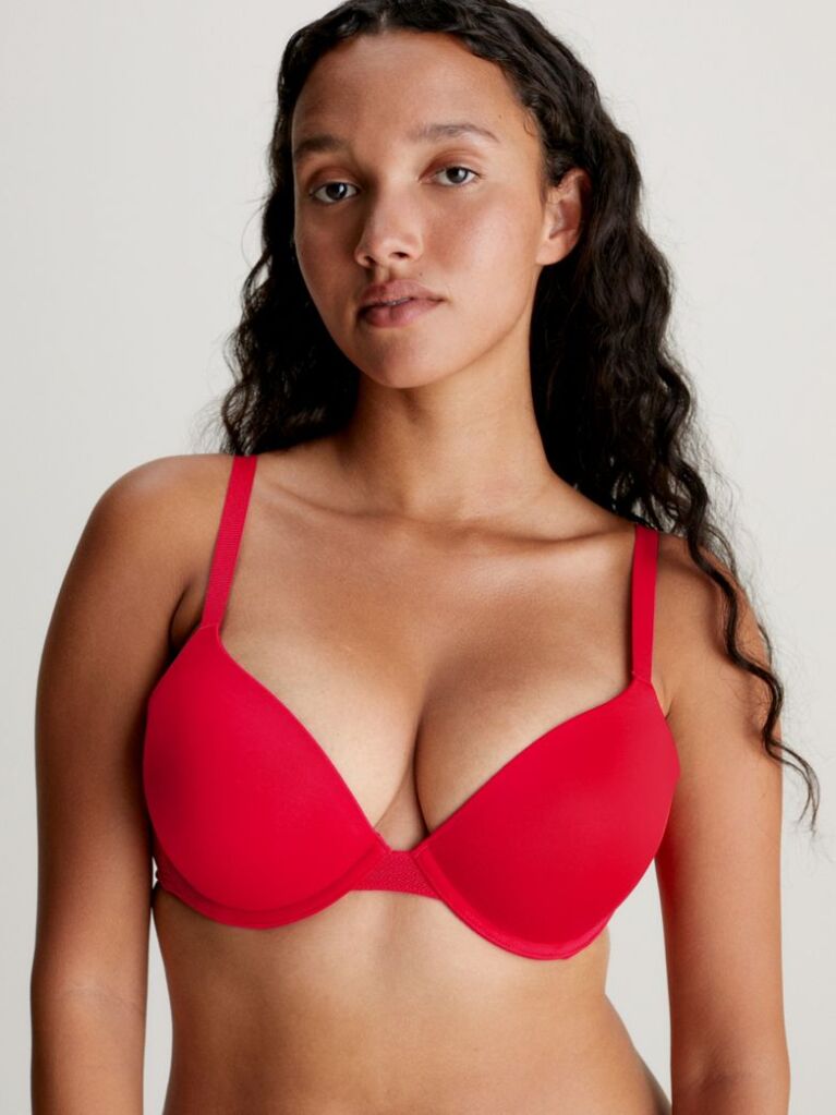 Red Plunge Push-Up Bra - Perfectly Fit  Women