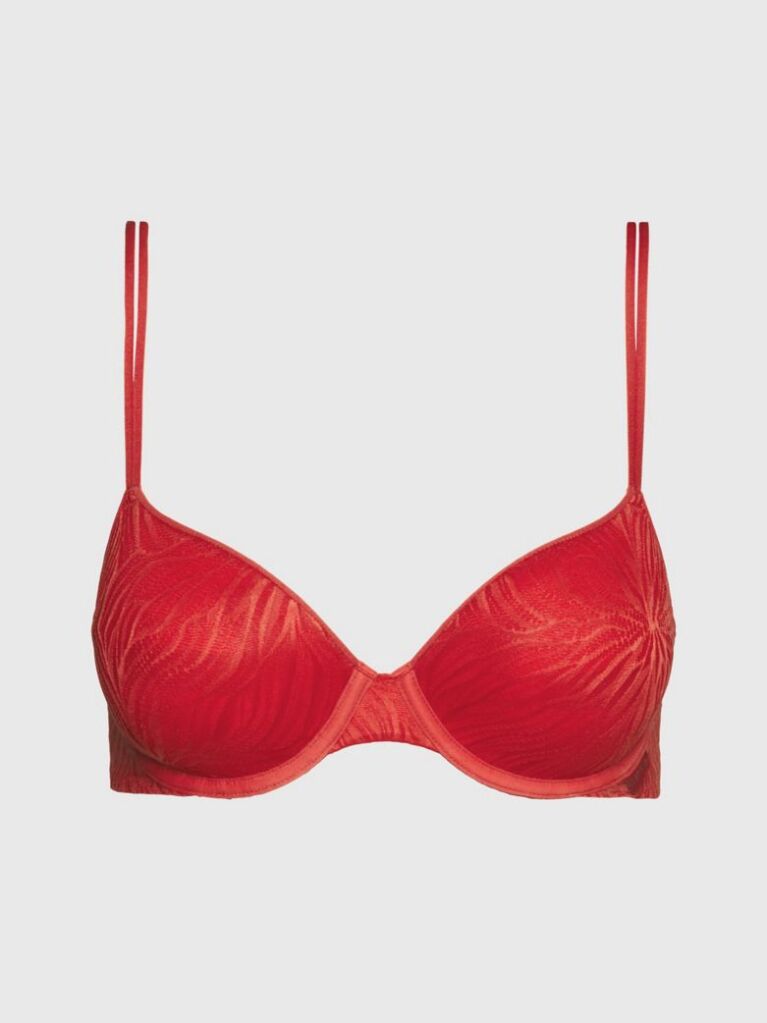 Red Demi T-shirt Bra - Sheer Marquisette  Women